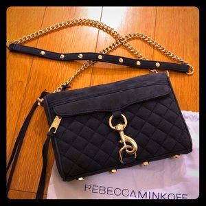 NEW Rebecca Minkoff Mini MAC Crossbody- Blue Suede